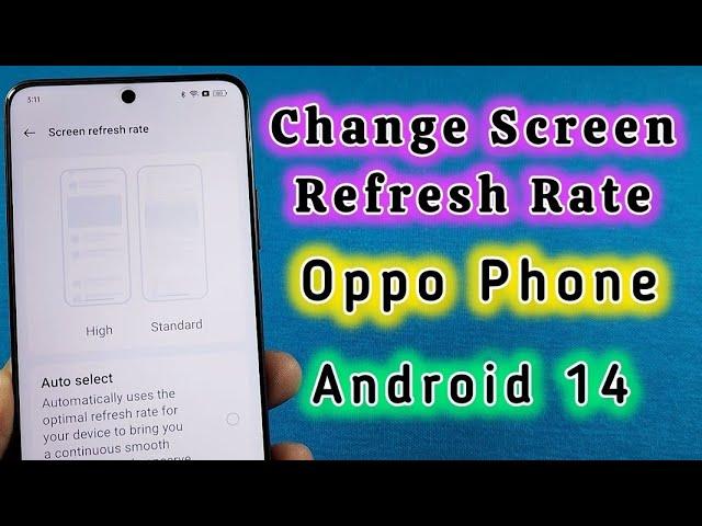 how to change screen refresh rate for apps on Oppo phone