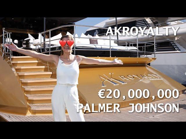 Inside The €20,000,000 Golden Yacht Tour in Dubai! Luxury Palmer & Johnson AK Royalty Charter