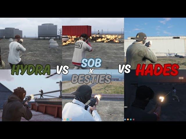 Hydra vs SOB x Besties vs Hades At LSIA During Cargo Ship (Multi POV) | NoPixel 4.0 GTA RP