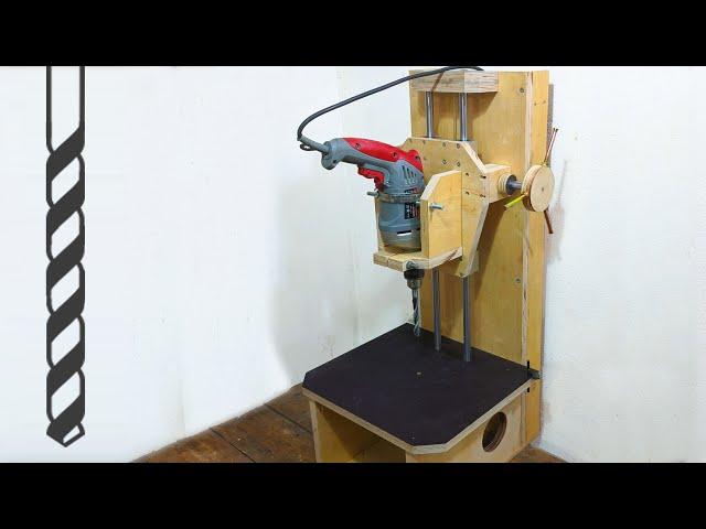 DIY Drill Press Machine | How to Make a Homemade Drill Press Stand