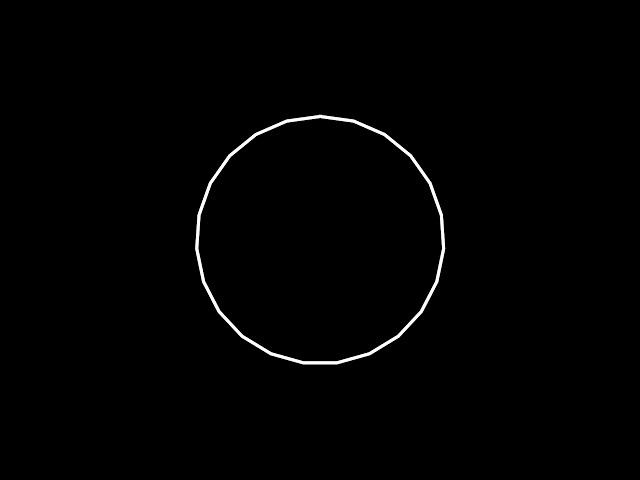 Polygons of increasing sides compared to a circle