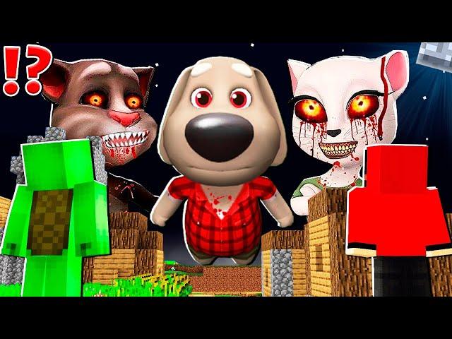 Why Creepy TALKING ANGELA, TOM and BEN Titans ATTACK JJ and MIKEY at 3am ? - in Minecraft Maizen