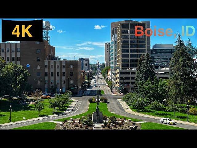 Downtown Boise, ID Driving Tour in Fall 2023.