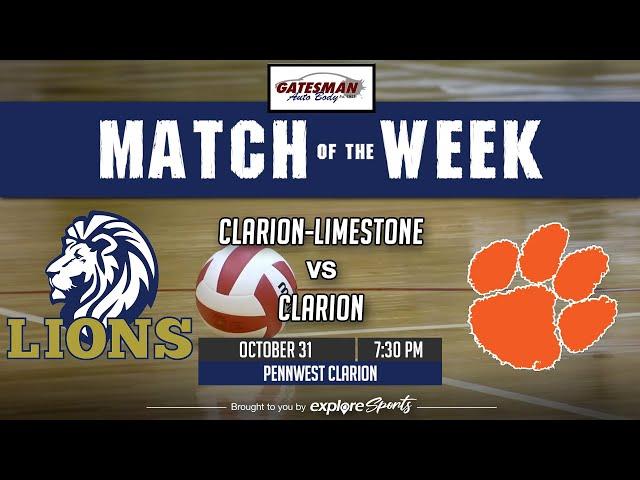 District 9 Class 1A Volleyball Championship: Clarion-Limestone vs. Clarion