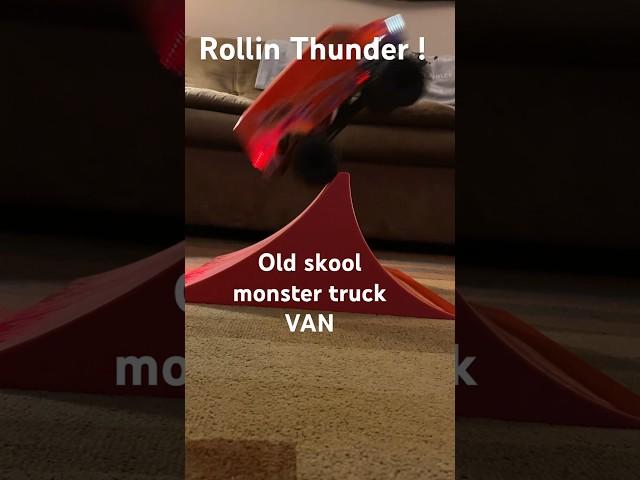 Rollin Thunder the old skool monster truck VAN hits the ramp! #cr18pEvo