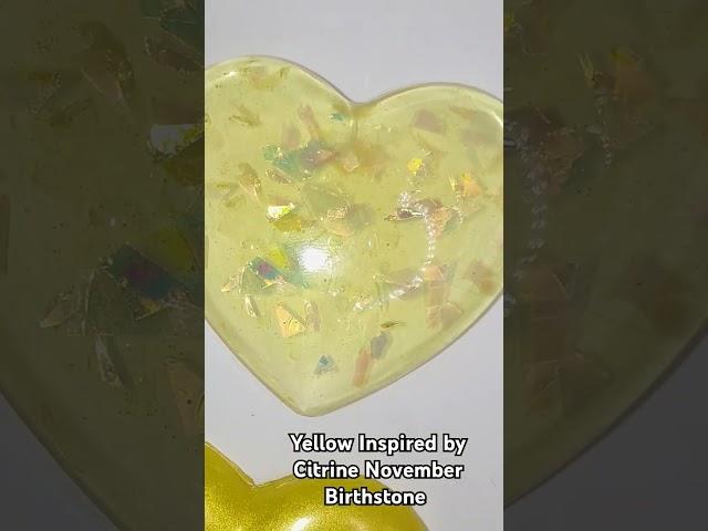 Yellow hearts handmade inspired by Citrine November Birthstone #citrine #yellow #heart #yellowheart