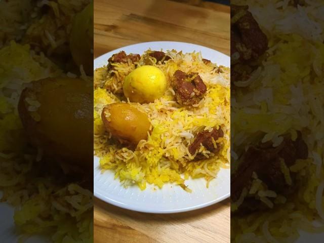 Kolkata Mutton Biryani #biryanirecipe #kolkatamuttonbiryani #youtubeshorts #asmr