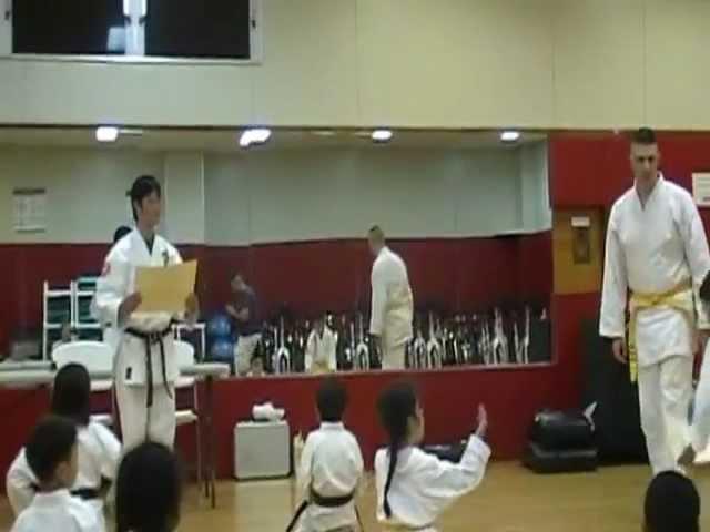 getting my green belt and certificate