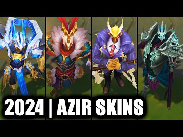 ALL AZIR SKINS SPOTLIGHT 2024 | League of Legends