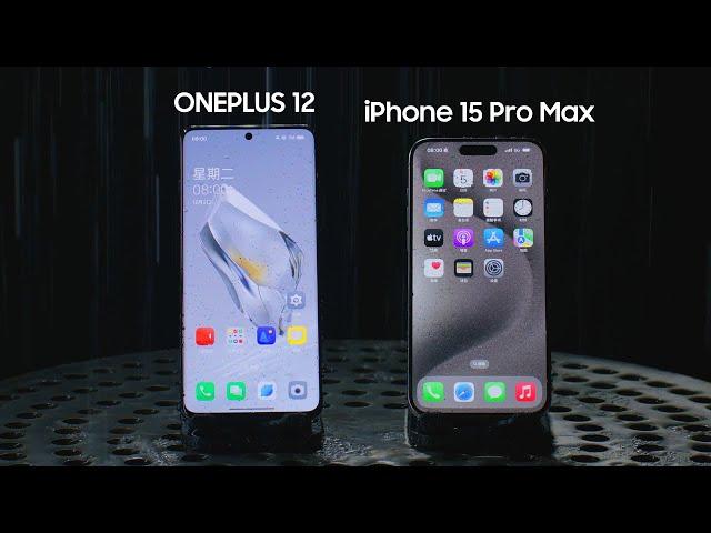 ONEPLUS 12 IP65 - Water Touch Test vs iPhone 15 Pro Max