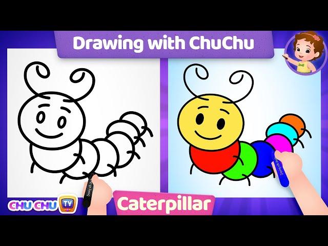 How to Draw a Caterpillar? - More Drawings with ChuChu - ChuChu TV Drawing Lessons for Kids