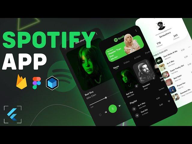 Build Spotify With Flutter - Bloc , Clean Architecture , Firebase , Figma