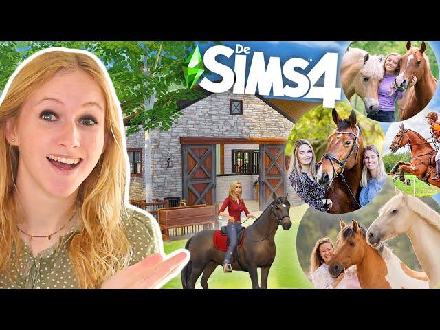 Ik bouw een MANEGE met PAARDEN YOUTUBERS op de SIMS 4! ️