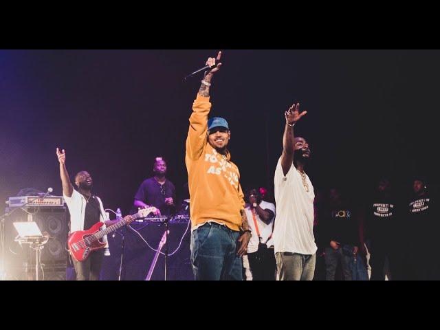 Chris Brown, Davido and The Compozers on stage in LA performing Blow My Mind + More