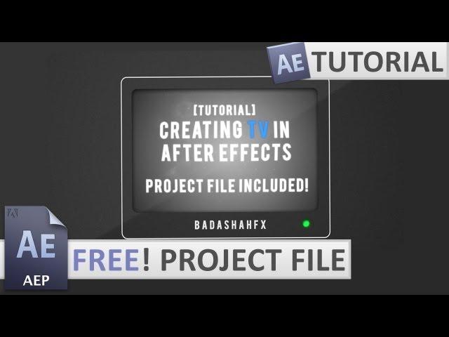 How to Create Realistic TV in After Effect CS6 - Free Template!