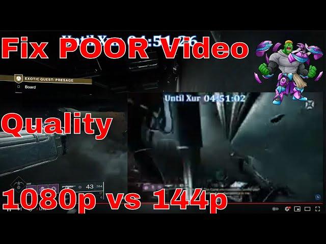 Poor YouTube Quality NOT streamer fault 144p vs 1080p