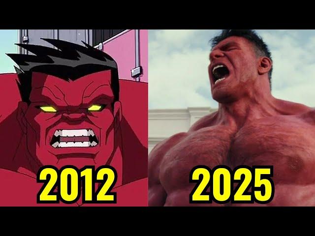 Evolution of Red Hulk in Movies & TV (2012-2025)