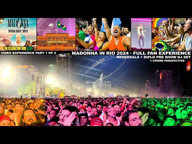 MADONNA in RIO 2024 · Pre Show / Fan Experience + DIPLO Dj Set (Crowd Perspective) #madonna #rio