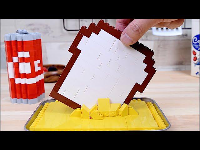 Lego French Toast - Lego In Real Life 2 / Stop Motion Cooking & ASMR