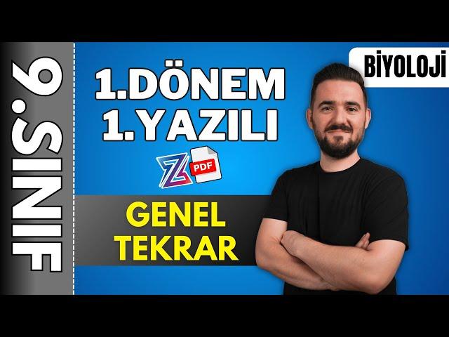 9.SINIF BİYOLOJİ 1.DÖNEM 1.YAZILIYA HAZIRLIK GENEL TEKRAR KONU ANLATIMI | 2024- 2025 PDF