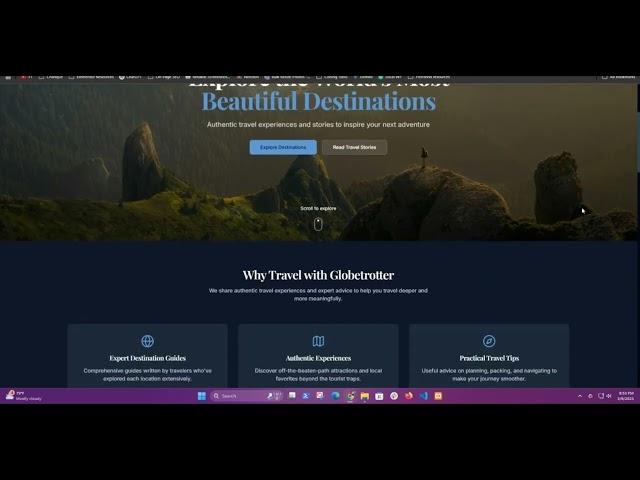 Travel Blog Design (WordPress/ReactJS) Design Services #WebsiteDesignServices (Episode 4)