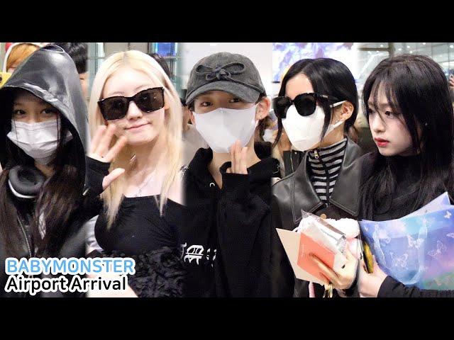 BABYMONSTER 베이비몬스터 입국 직캠 '미국 투어 마치고 새벽 무사귀환'｜ICN Airport Arrival 250307