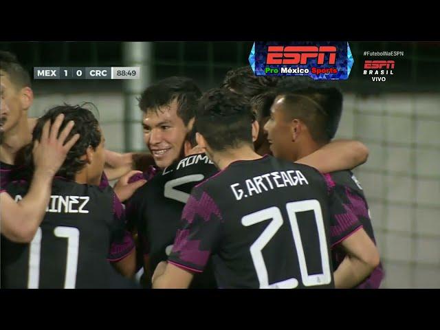 GOL - Hirving 'Chucky' Lozano | México 1-0 Costa Rica - Partido Amistoso Internacional 2021
