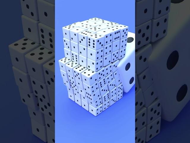 Dice Roll and Smash #dice #3dloop #satisfying  #3danimation #knightcube