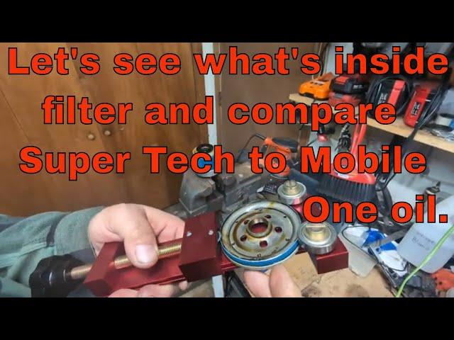 Oil analysis SuperTech vs Mobil 1 and Opening oil filter #26300