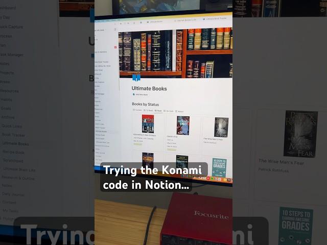 I put the Konami code into Notion…