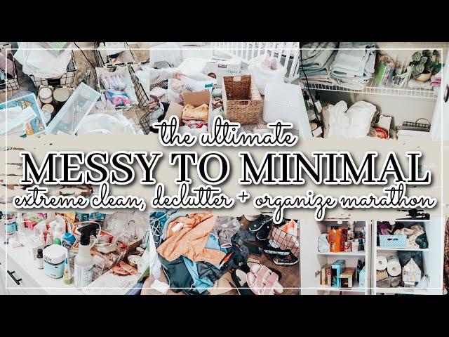 THE ULTIMATE MESSY TO MINIMAL DECLUTTERING MARATHON | days of speed cleaning | WHITNEY PEA DECLUTTER