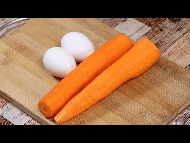 ¿Tienes zanahorias y huevos en tu casa? ¡entonces haz esta deliciosa receta para el desayuno!