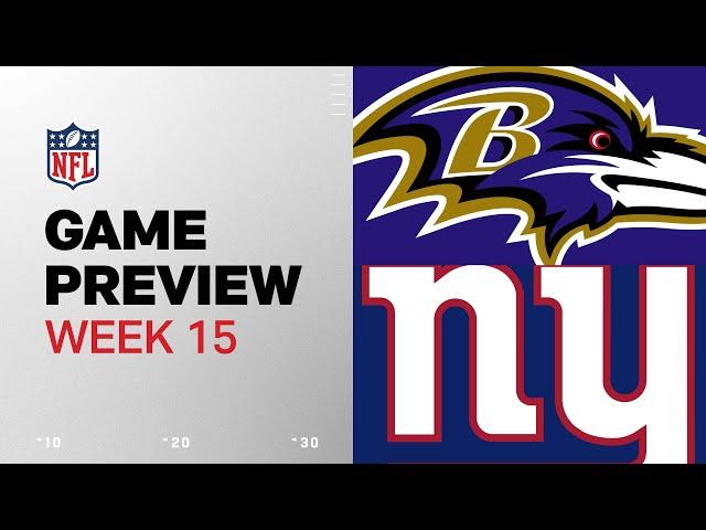 Baltimore Ravens vs. New York Giants | 2024 Week 15 Game Preview