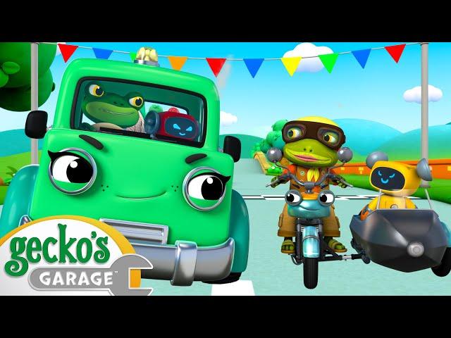 Gecko and Grandma Grand Prix | Gecko's Animal Pals | Animal & Vehicle Cartoons | Cartoons for Kids