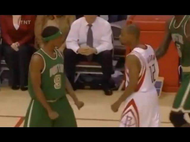 Rajon Rondo and Rafer Alston Fight - 2007/2008 - Celtics snap Houston's 22 game winning streak