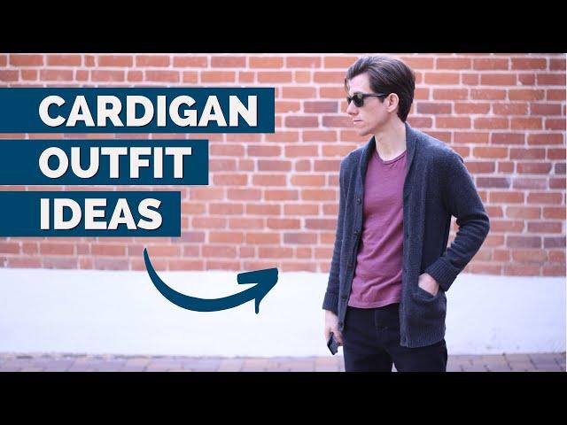 How to Wear a Cardigan Sweater (Lightweight & Chunky Shawl Neck)