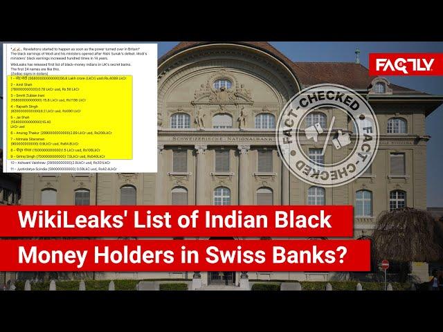 FACT CHECK: Viral Image Shows WikiLeaks' List of Indian Black Money Holders in Swiss Banks?