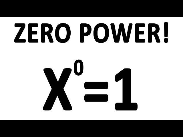 Why do numbers to the power of 0 equal 1?