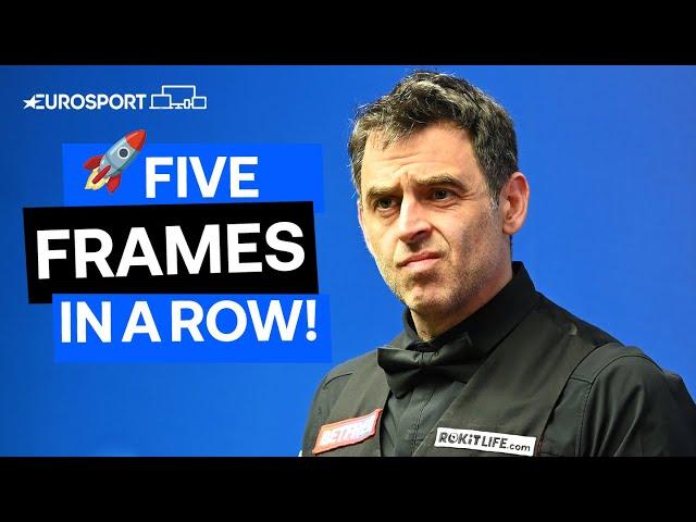 The Rocket Ronnie O'Sullivan wins FIVE frames in a row against Maguire | Eurosport Snooker