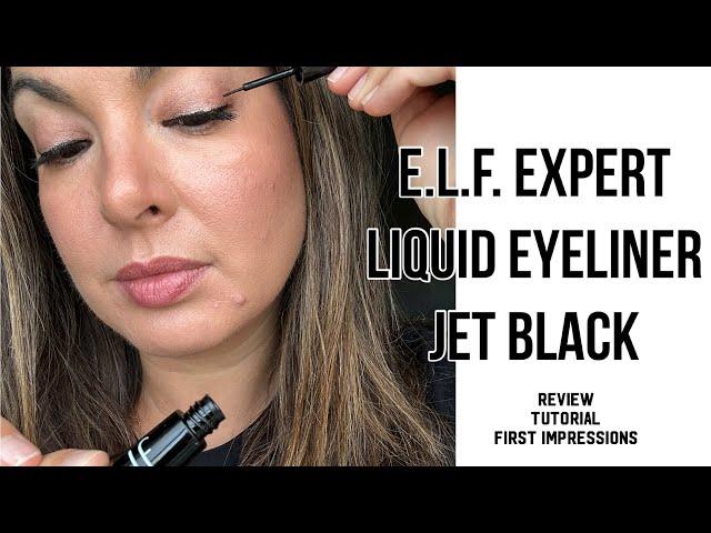 e.l.f. Expert Liquid Eyeliner - Jet Black - review, tutorial, first impressions #elfcosmetics