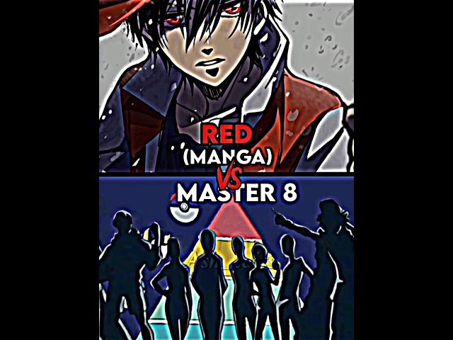 Manga Red vs master 8 trainers | who is strongest #shorts #pokemon