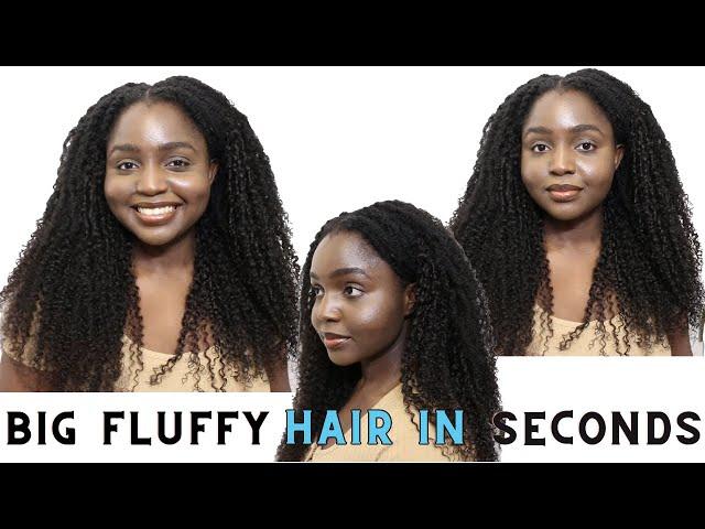 Beginner Friendly Quick natural big fluffy hair |Ulahair ft Dossier