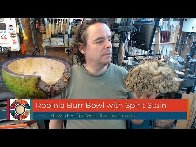 Robinia Burr Bowl and Stain