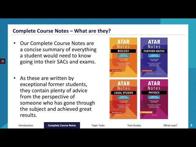 ATAR Notes VCE Complete Course Notes - Explained