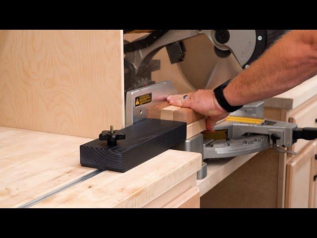 The BEST No-Frills Miter Saw Stop Block Setup