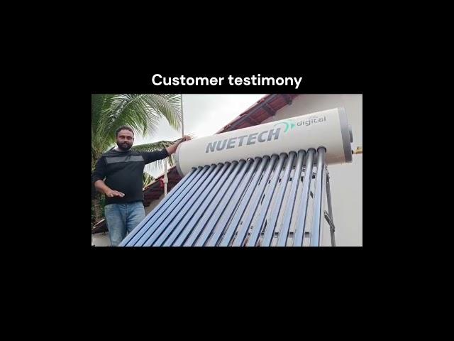 Mr. Sudeep from the Malnad region reviews our New innovative Nuetech Digital Solar Water Heater