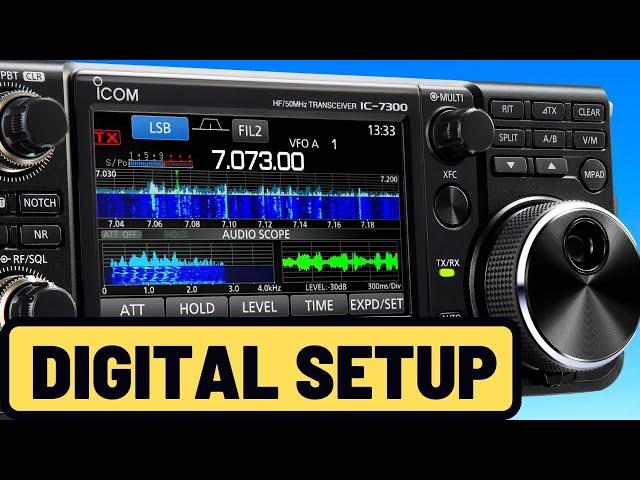 Icom IC-7300 SETUP for WSJT/FT8 Digital Modes (Easy and Simple)