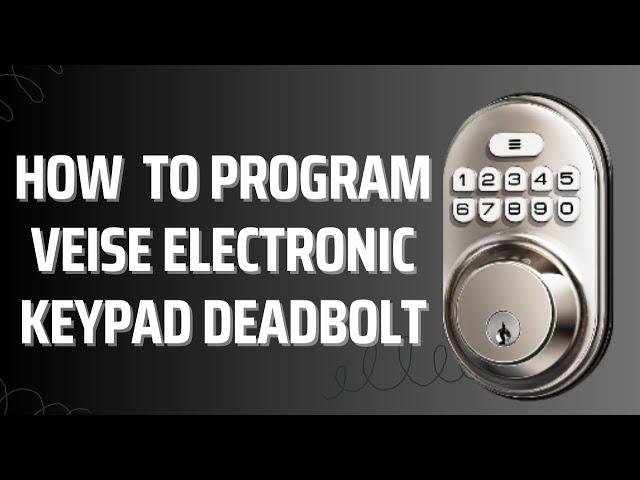 Veise Door Lock Programming Instructions