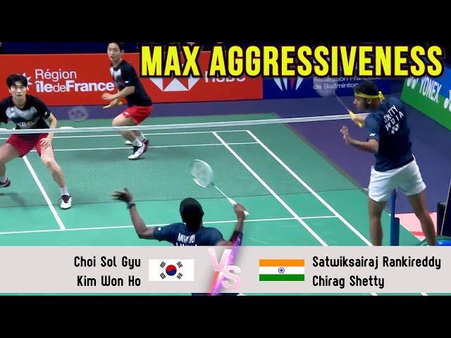 MAX AGGRESSIVENESS | Choi Sol Gyu/Kim Won Ho VS Satwiksairaj Rankireddy/Chirag Shetty