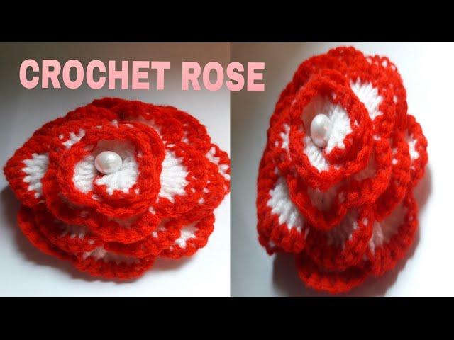 Crochet Rose | Crochet Flower | How to crochet a rose | Moni Craft Creation